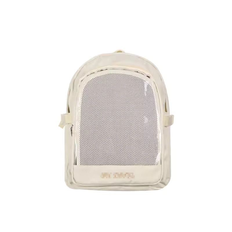 2025 Autumn New Women s Backpack Versatile Cotton Doll Transparent Pain Bag Cute and Soft College Style Student Backpack Autumn New Designer Backpack