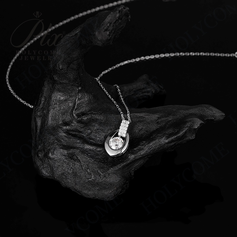 S925 Sterling Silver Moissanite Stylish Simplicity Pendants 1CT Certified Hip Hop Style Jewelry Personalized Necklace Valentine's Day Gift