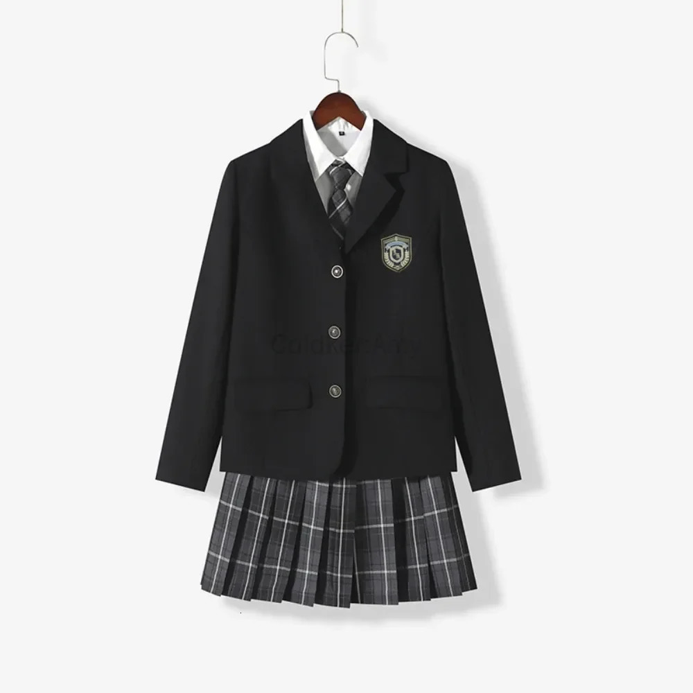 Japanese School Uniforms for Girl Autumn Winter Blazer Sets Pleated Skirt Uniform Sailor Tie Anime Cos Clothing Costume 250729