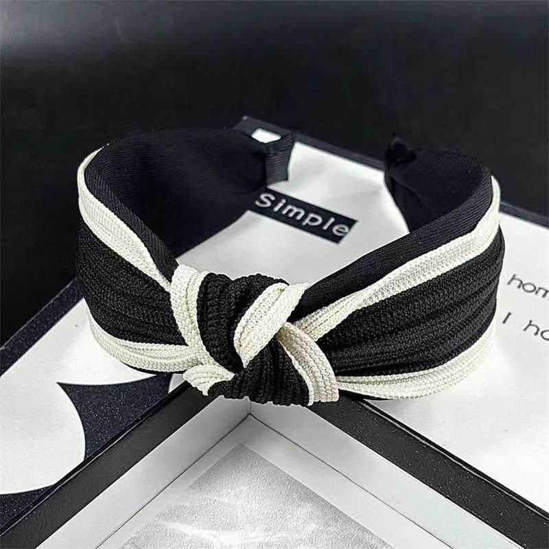 100% Cotton Knitted Fabric Knot Band for Fem Casual Shop Heaear Wide Pr Hair Hoop Accessories Y250808