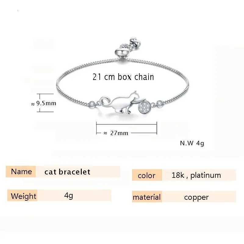 Delysia King Fashion Cubic Zirconia Crystal Cat Ball Bracelet Womens Fashion Korean Jewelry Gifts Z250807