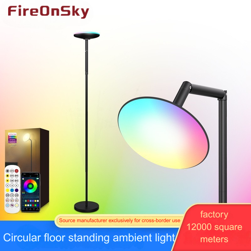 Versatile Adjustable Standing Light Fixture - Ambient Dimmable Bulb Illumination Can connect to Bluetooth - HCP067