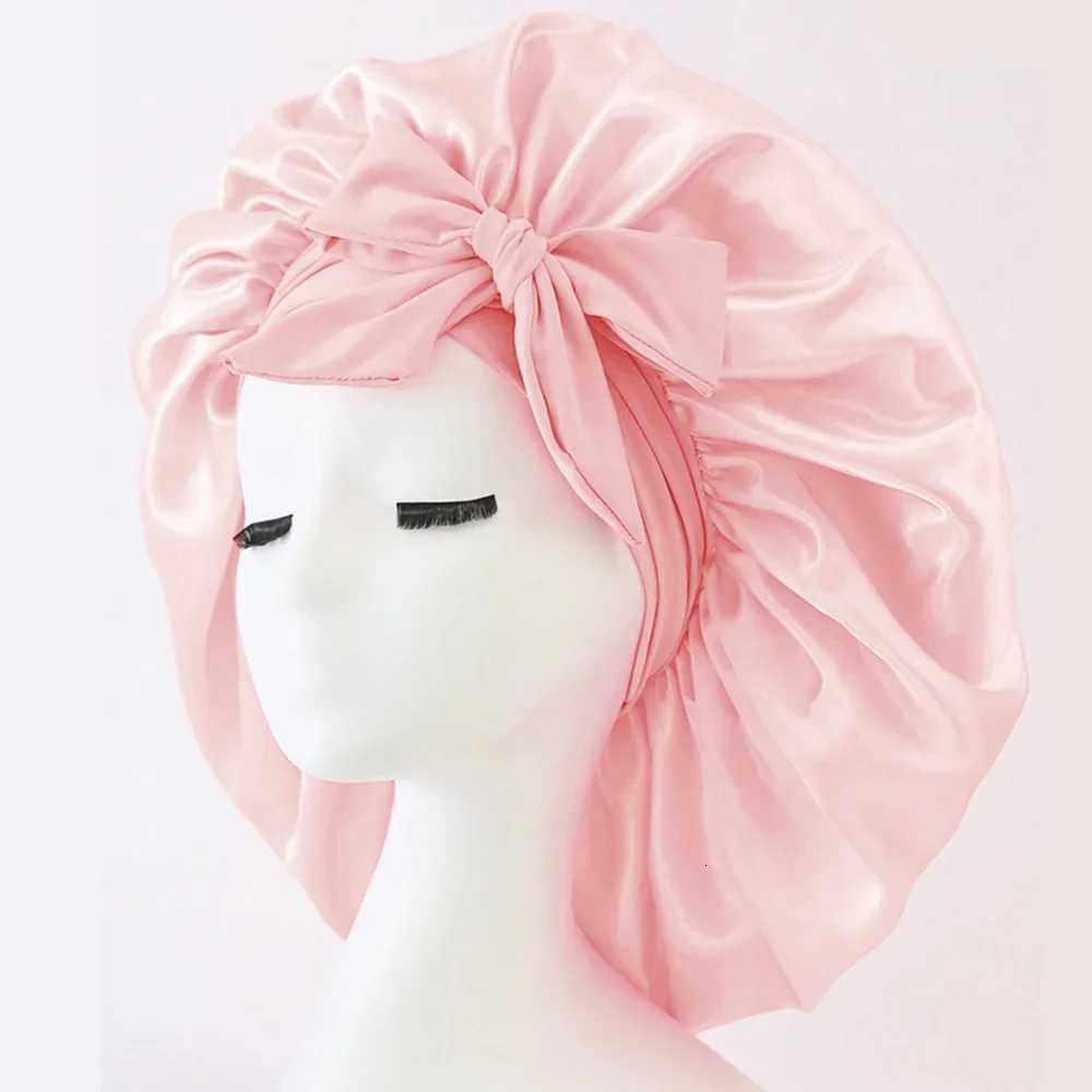 Satin Silk Hair Bonnet | Adjustable Tie Band | Sleep Bonnet for Women Men | Unisex Protective Headwear Z250808