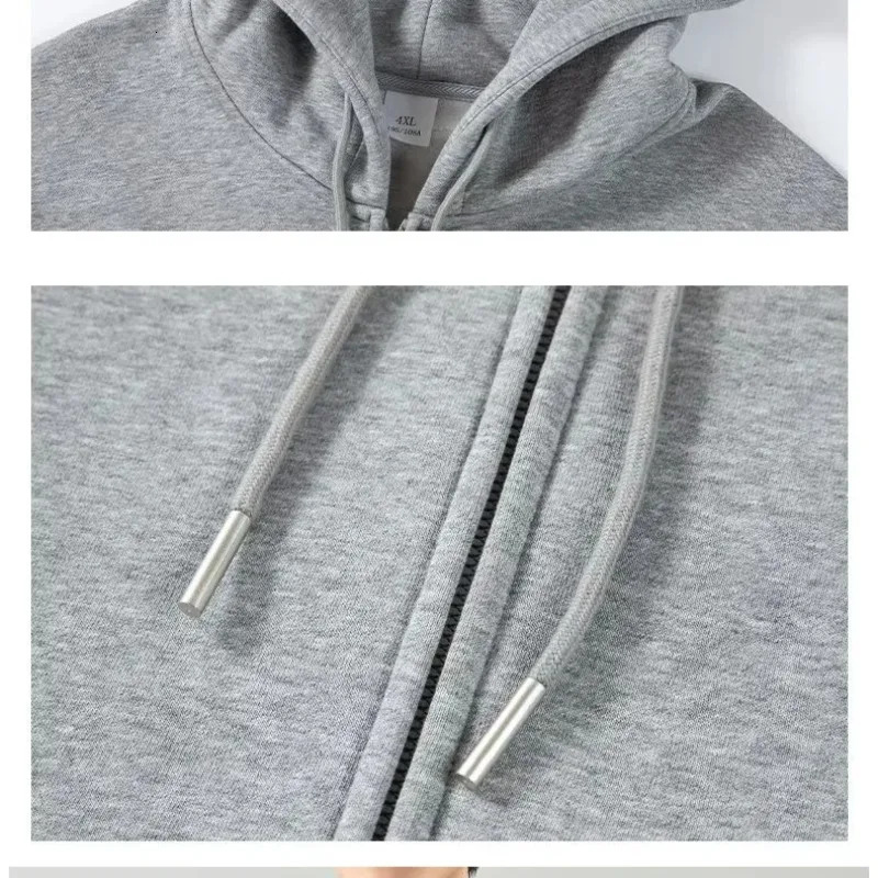 High Street Hoodie Men Retro Zip Up Long Sleeve Loose Jacket Coats Harajuku Casual Gothic Hooded Sweatshirt Y2K Streetwear y250729