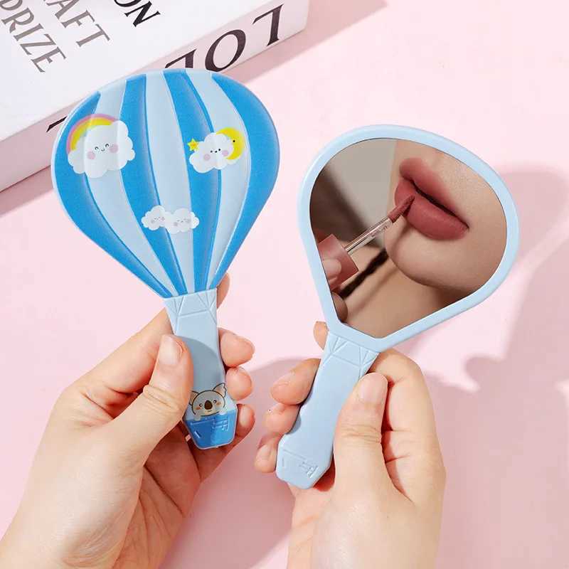 ute Hot Air Balloon Handle Mirror Female Home Beauty And Makeup Mirror Single-Sided High-Definition Mirror Mini Portable Mirror Z250807