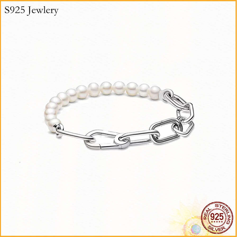 925 Sterling Silver Pearl Buckle Bracelet Is Suitable For Primitive Charm DIY Bracelet Jewelry Ladies Gifts Fashion Accessories