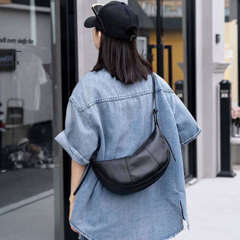 2025 New Top-Grain Cowhide Leather Crossbody Hobo - Ladies' Luxurious, Versatile & Sophisticated Shoulder Bag 20250805