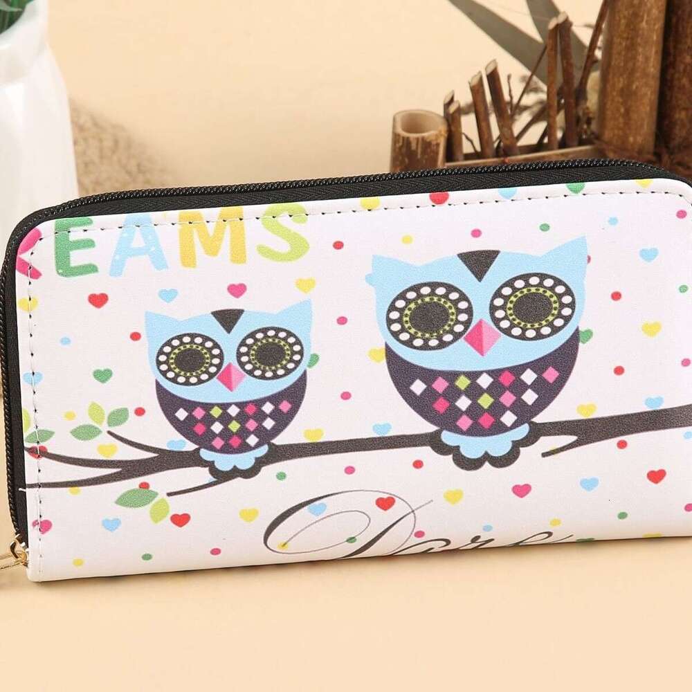 Cartoon Pattern New Wallet Women's Long Clutch Double-layer Zipper Large Capacity Coin Purse Multi-purpose Mobile Phone Bag
