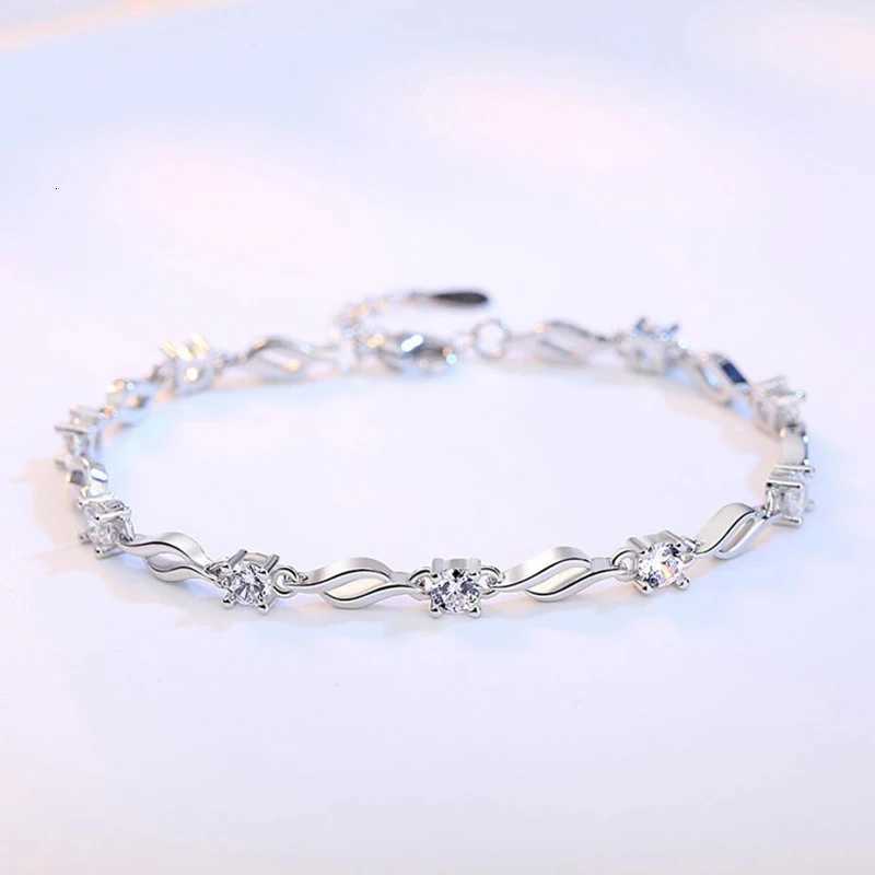 925 Sterling Silver Charm Bracelet For Decoration Fine Jewelry Cute Romantic Style Women Girls Party Engagement Z250807
