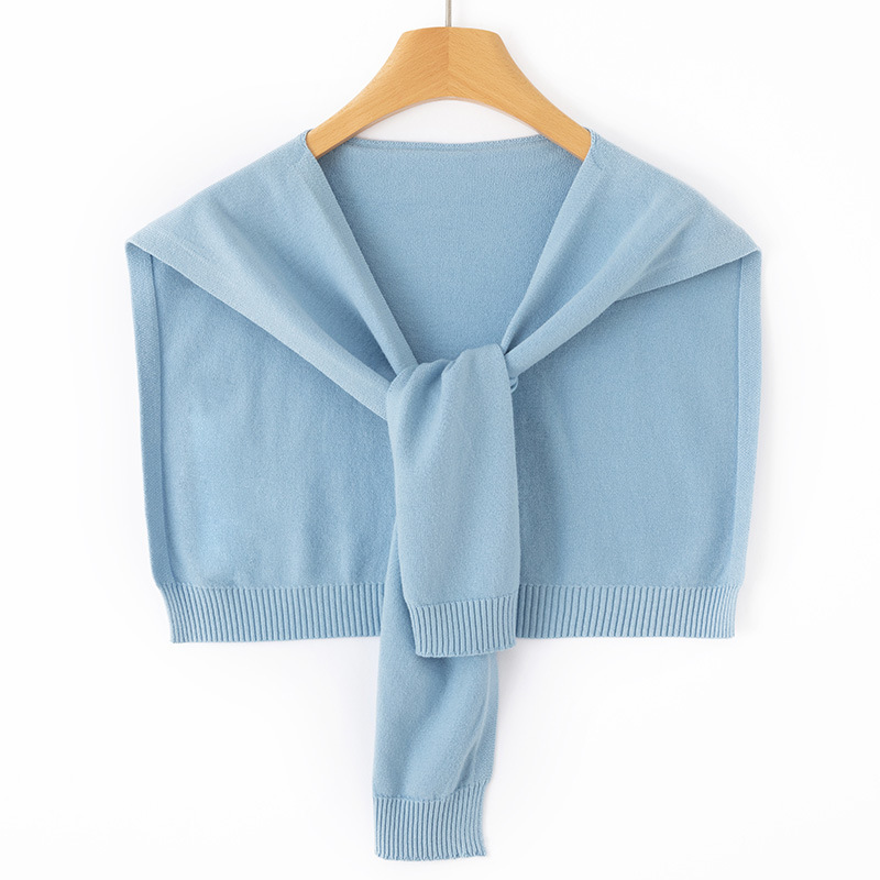 K1618 Candy-colored shawl for women, spring and autumn outerwear, solid color knitted shawl scarf, shoulder pad cape, air-conditioned room waistcoat t