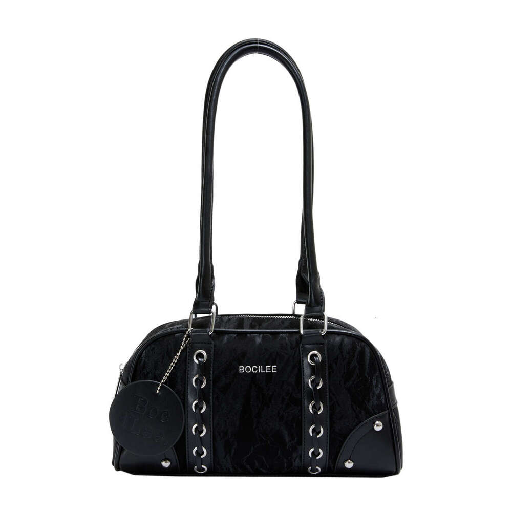 Korean Style Spring Versatile Underarm 2025 New Fashion Color-Block Casual Commuter Shoulder Boston Bag