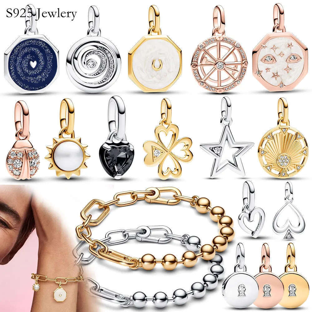 925 Sterling Silver Pendant And Earrings For Women, Love Fit, Fashion Bracelet, Locket Pendant, Jewelry Gift, Diy,