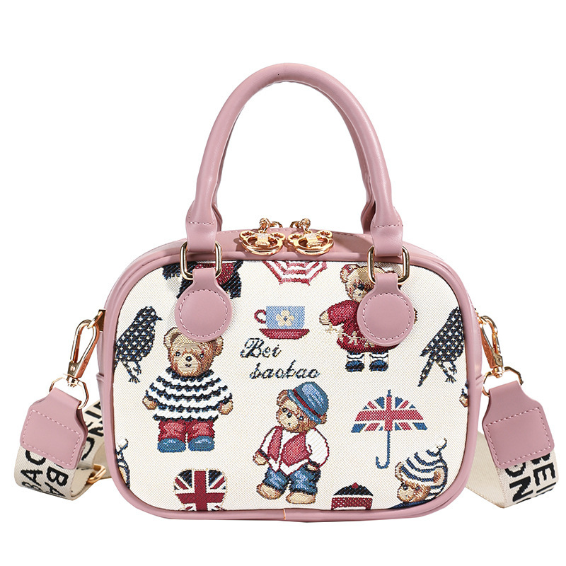 New Cute Ins Cartoon Bear Niche Design Trendy Shoulder Crossbody Bag ddmymoon