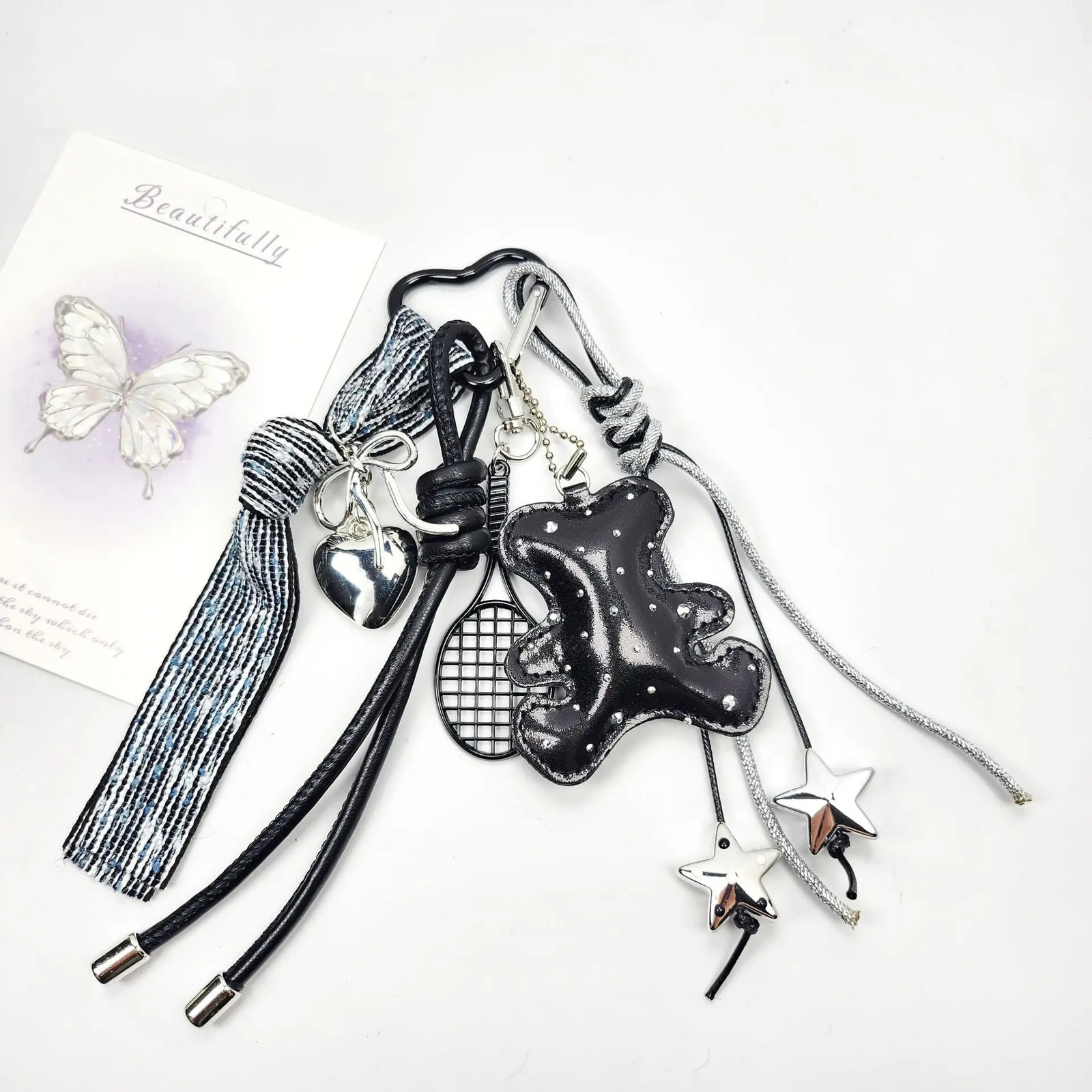Womens Bag Pendants Sweet Exquisite Bear Heart Star Cute Kawaii Fashionable Versatile Accessories Highquality Keychains 250801