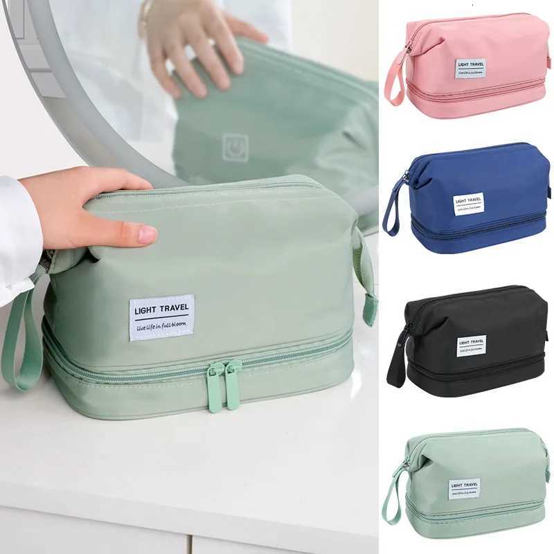 Travel Portable Cosmetic B Bag Large Capacity Double Layer Waterproof Makeup Pouch Waterproof Storage Bag Toiletries Organizer Y250808