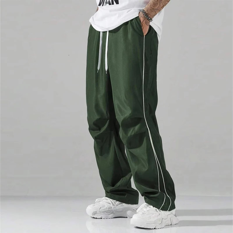 Mens High Street Workwear Outdoor Waterproof Assault Pants Sports Casual Pants Loose Straight Multi-pocket Breathable 250805