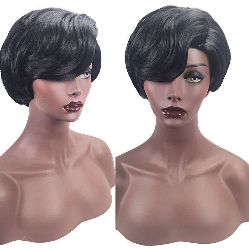 Women's Black Short Curly Cosplay Stylish Wig Cap B5