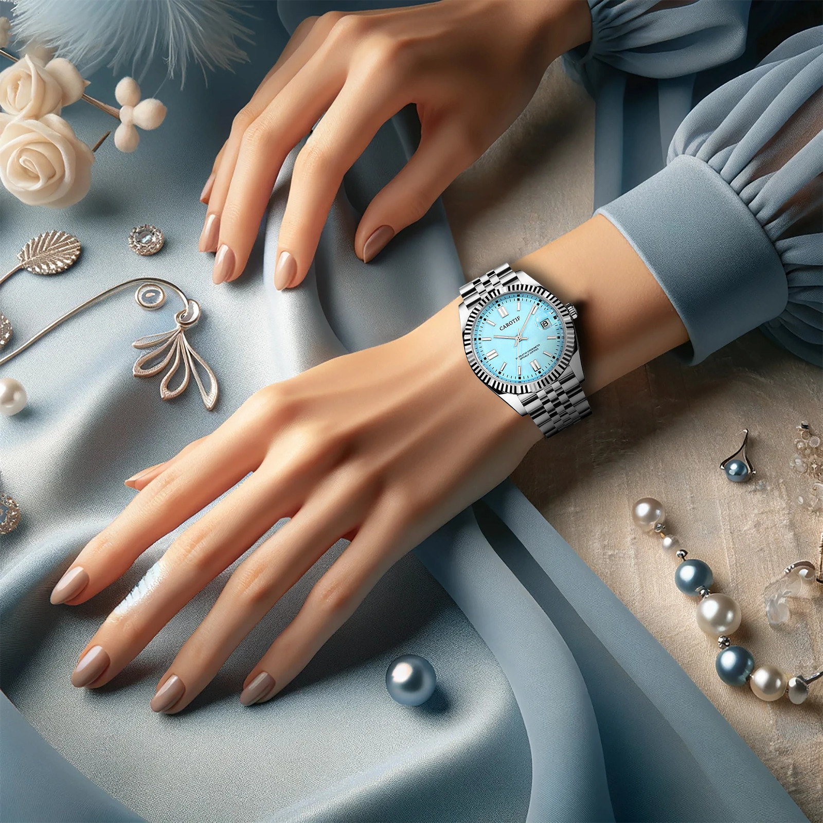 Womens Watch Style Classic Elegance Small and Trend Nightlight Calendar Womens Mechanical Watch 250807