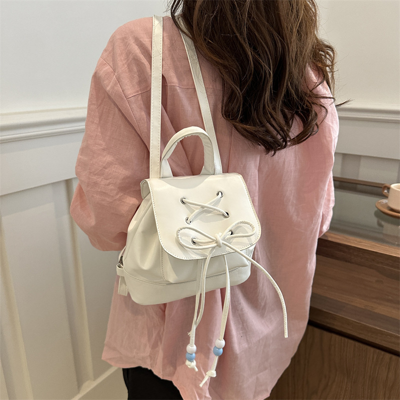 2025 Autumn New Women's Backpack Fashion Academy Style Backpack Handbag Bucket Bag Travel Bag Backpack fashion Bow Light Luxury Style Autumn New 