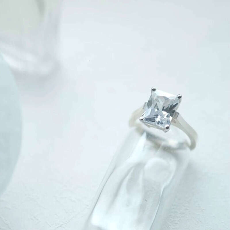 Dainty Moissanite Sterling Sier Women Stackable Ring Handmade Wedding Solitaire Jewelry for Her Wholesale Price