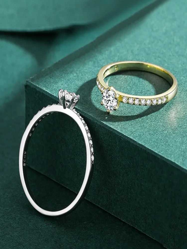 925 Sterling Silver Simplicity Classic Gorgeous Shiny Zircon Single Ring For Women Engagement Wedding High Quality Fine Jewelry Y250808