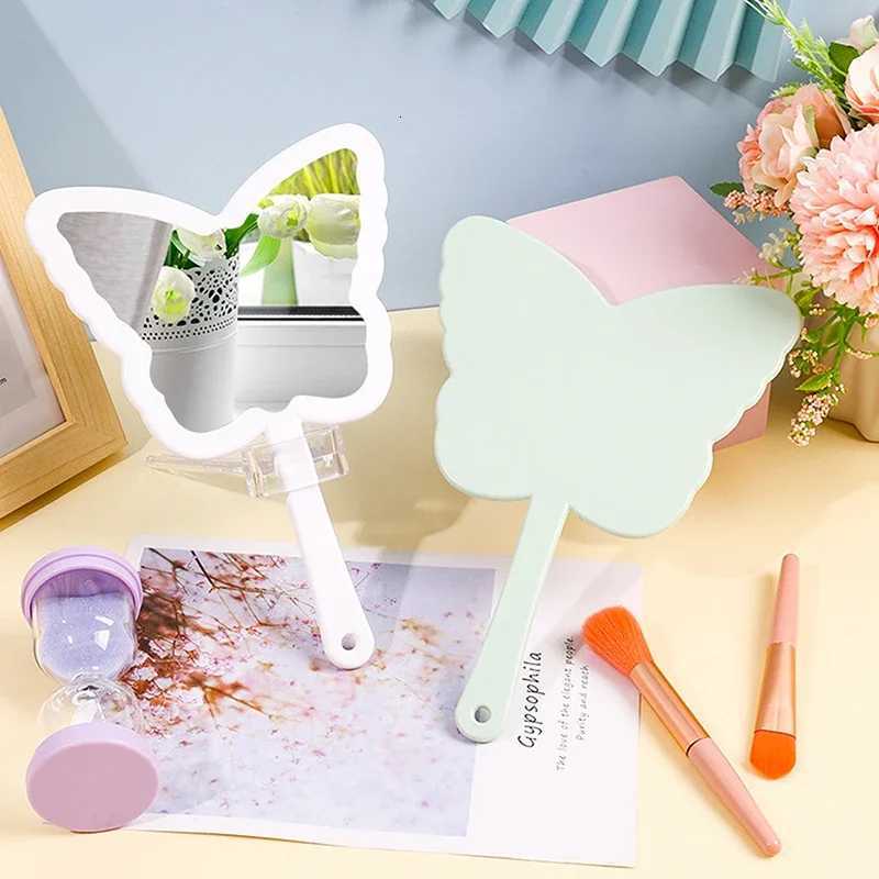 1PCS Portable Butterfly Shaped Makeup Mirror Handheld Mirror Eyelash Extension Mirrors Salon Makeup Mirrors Z250807