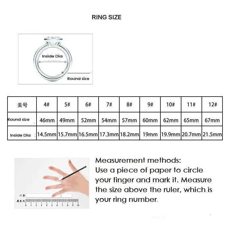 Pass Diamond Tester Pen Moissanite Ring 1.2-3.0mm Moissanites Around for Women S925 Silver Wedding Diamonds Band Stackable Ring Y250808