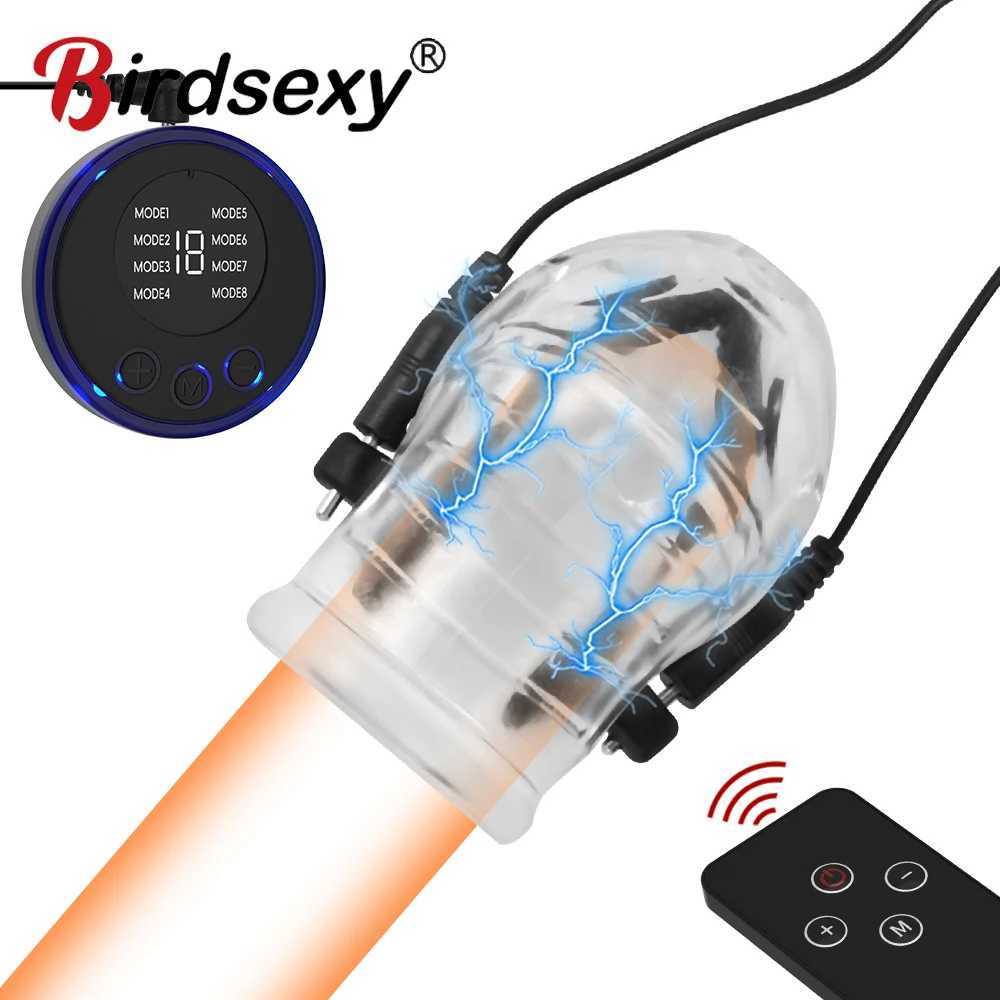 Electro Shock Penis Massager Vibrators Sex Toys for Men Glans Vibrator Penis Ring Delayed Ejaculation Penis Vibrator L250808