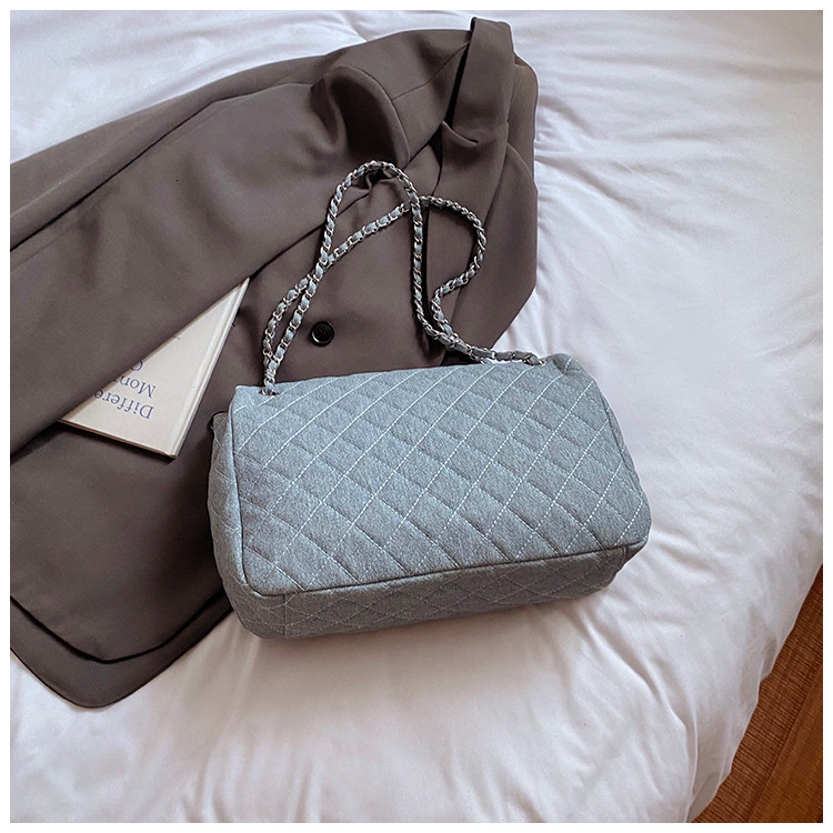 Luxury Brand Designer Bag Tote Bag Summer Crossbody Small Style New Quilted Chain Bag Fashion Denim Style Simple Shoulder Bag For Women