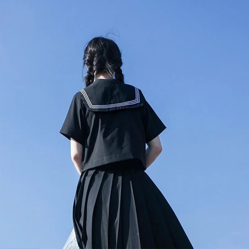 Japanese JK Uniform Orthodox Basic Style Sailor Suit Kansai Collar College Cosplay School Students Clothing 250729