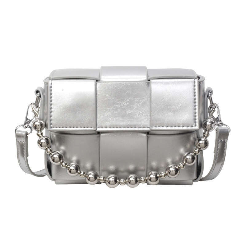 High-Quality Designer Textured Woven Handbag Small Square purse and wallet Luxury for Women bags 2025 New Trendy Fashion Chain Shoulder Crossbody Bag