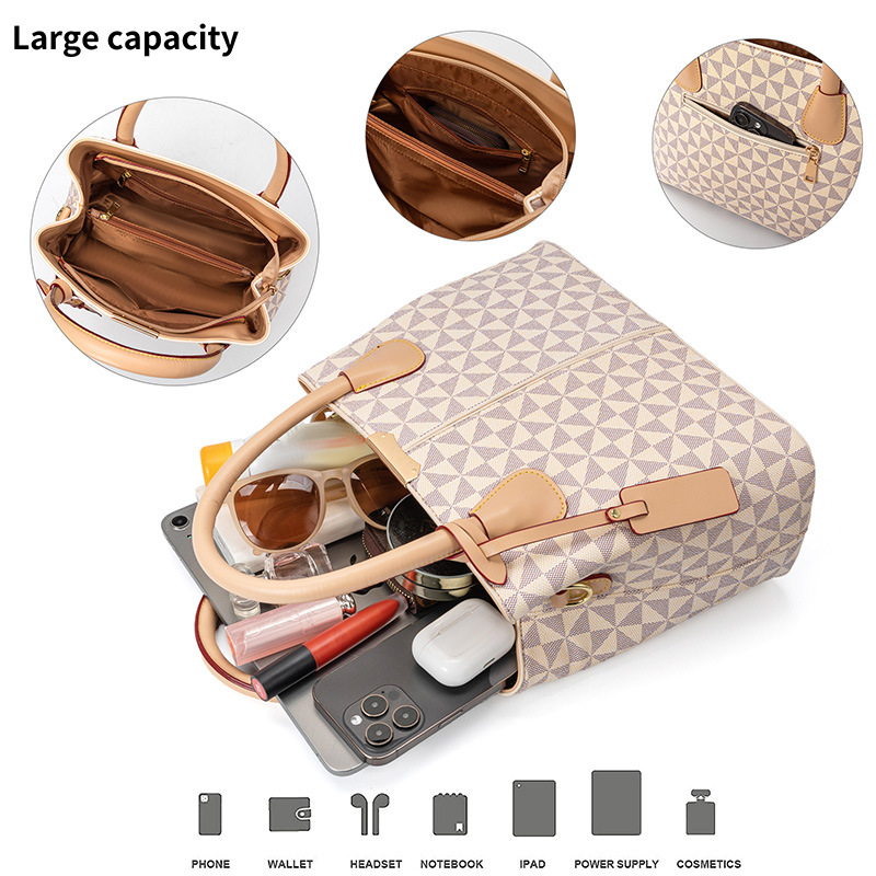 Lacel Urwebin Tote bag Women's Fashion Large Capacity Handbag Crossbody Windmill Pattern Underarm Bag