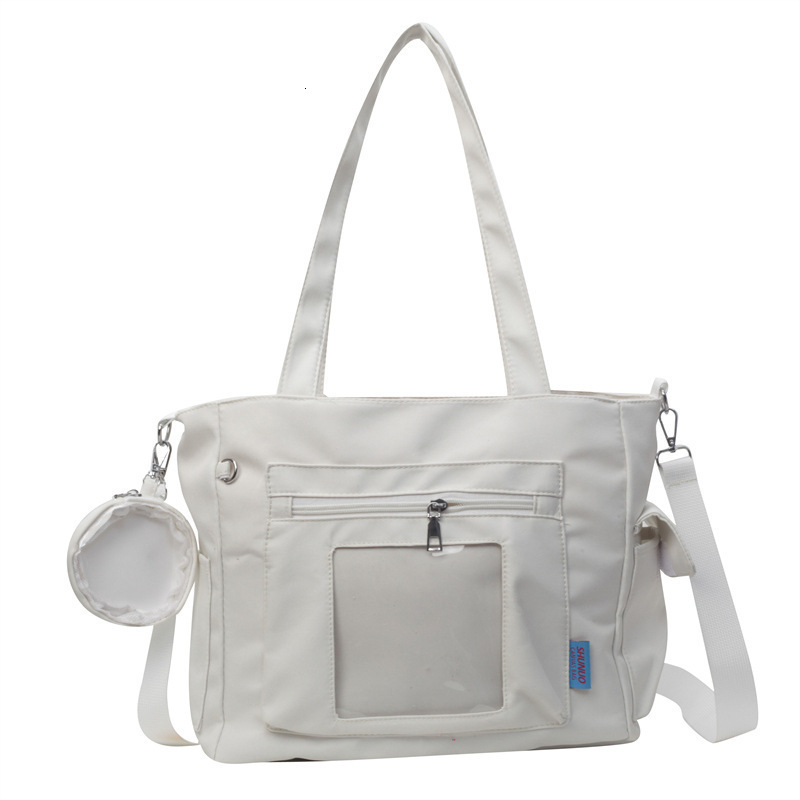 Large Capacity Casual Transparent Bag For Women 2025 Summer Luxury Designer Free Delivery To Your Door Bag Bag High-end Canvas Bag Single Shoulder Han