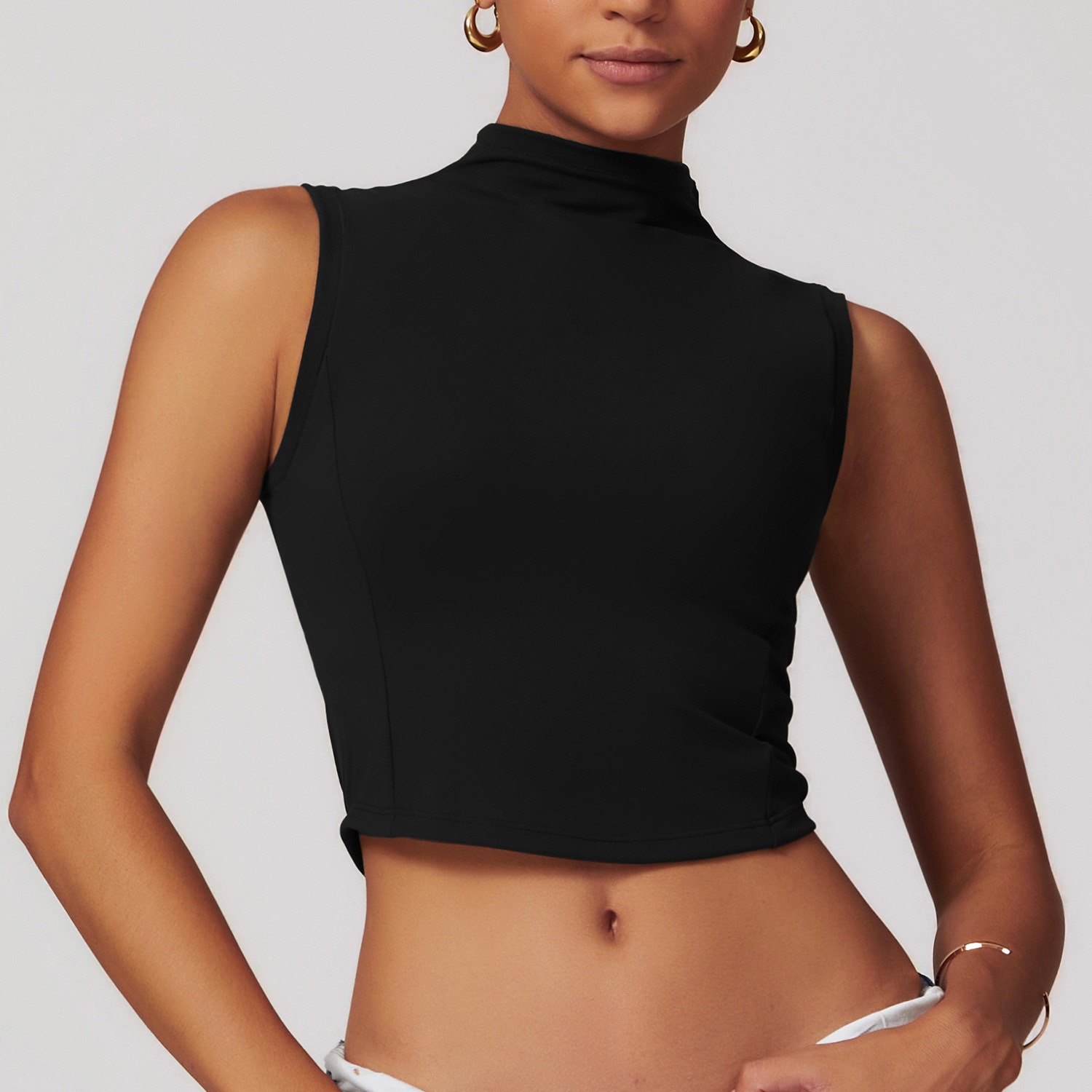 Brushed Yoga Tank Top for Women Tight Waist Running Fitness Shirt Casual Sports Yoga Wear