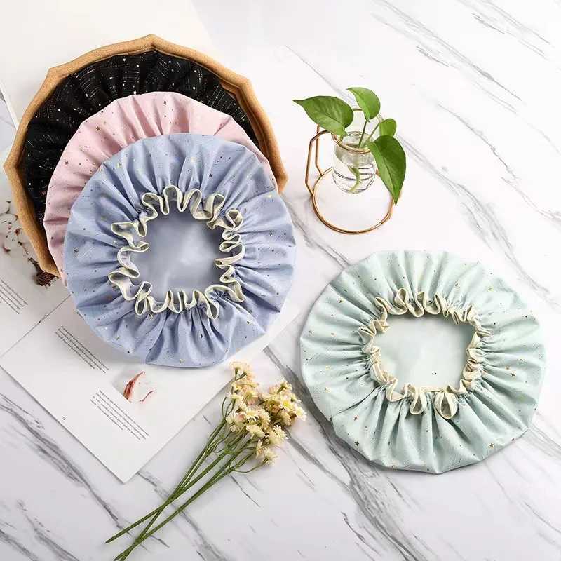 Shower Caps Waterproof Bathing Cap for Women Donut for Hair Bonnet Shower Swimming Cap Shower Set Z250808