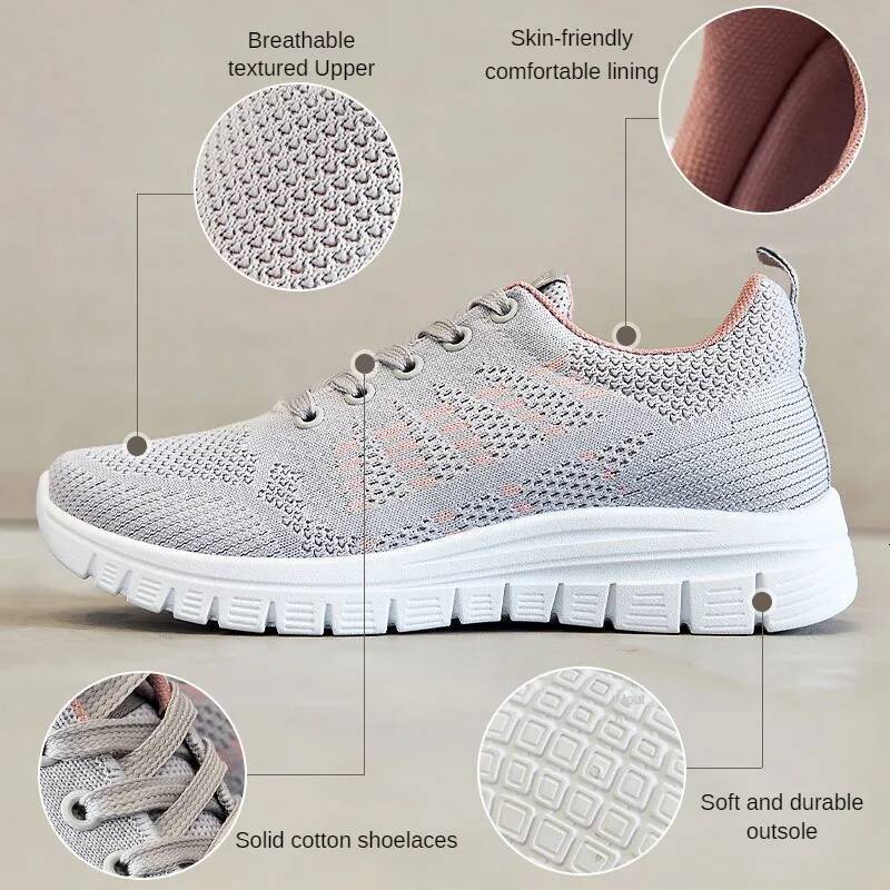 2025 Women's Casual Sneakers Comfortable Breathable Platform Fashion Women Versatile Lace-up Shoes Female Footwear ddmysaturn