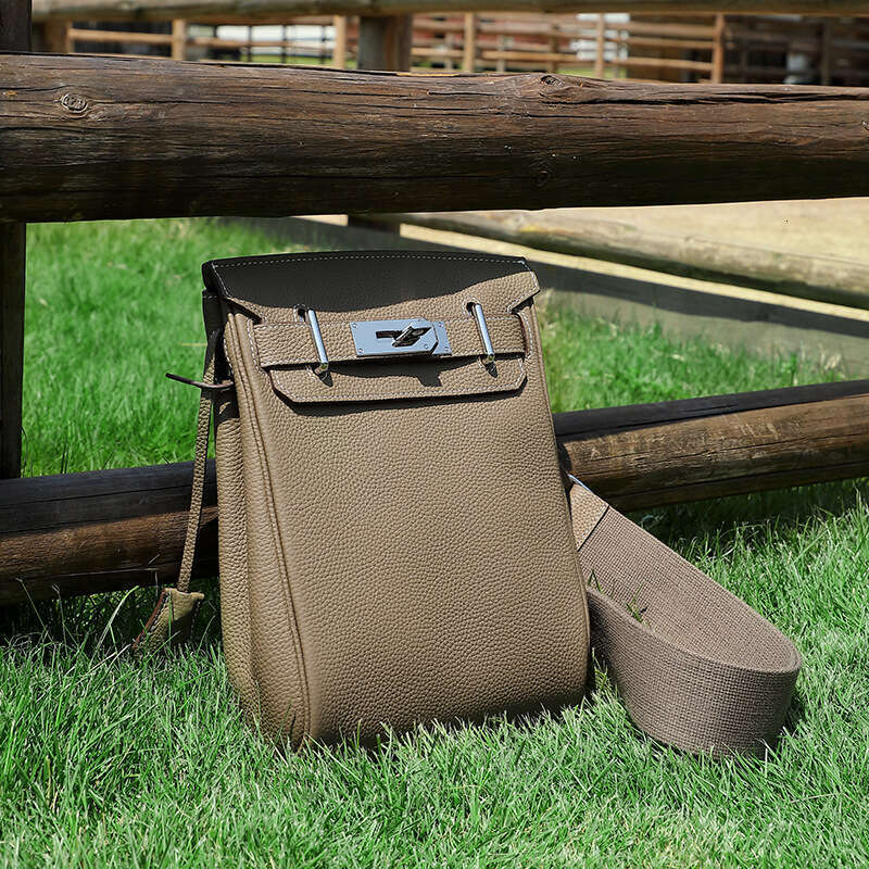 Togo Top Layer Cowhide Chest Unisex Backpack Fashion Genuine Leather Single Shoulder Crossbody Bag