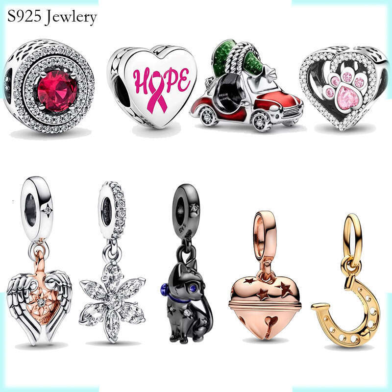 925 Sterling Silver Dangle Charm Fashion DIY Jewelry Accessories Beaded Pendant Girl Popular Wild Jewelry Free Delivery