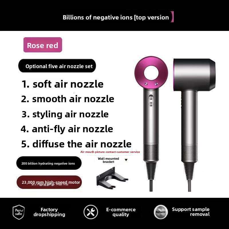 High-Speed Salon Home Use High-Power Negative Ion Bladeless Hollow Dryer Hair Care