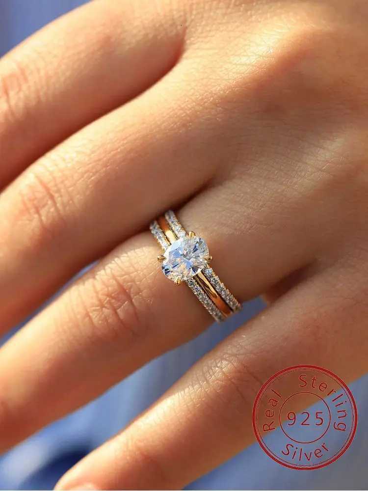 925 Sterling Silver Gorgeous Classic Shining Zircon Ring For Women Wedding Prom Party Luxury Fashion High Quality Fine Jewelry Y250808