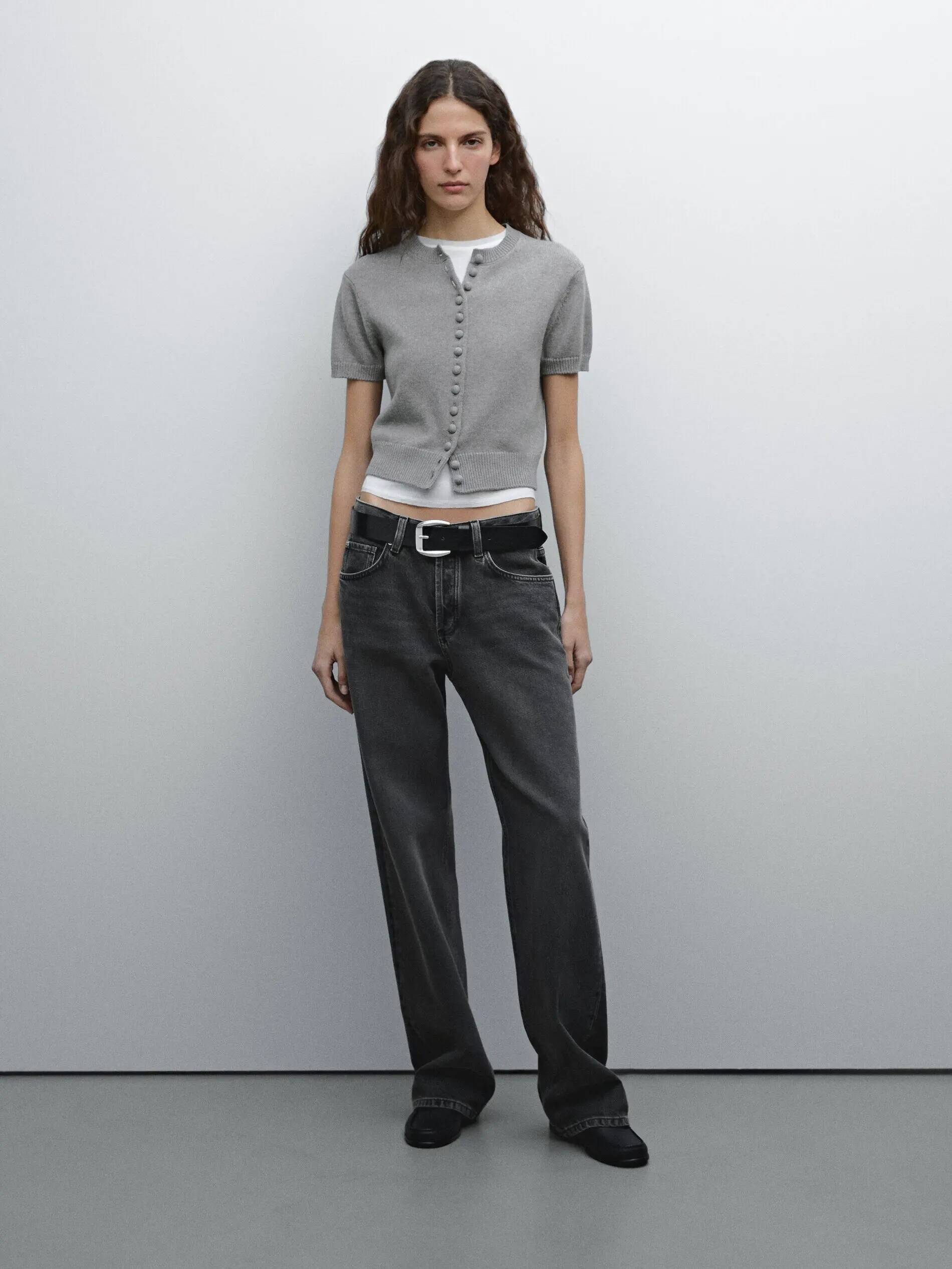 Ethereal MD 2025 massidutti spring new style of Ladies' casual stylish commuter round-neck short-sleeved knitted cardigan dongdumaoyi