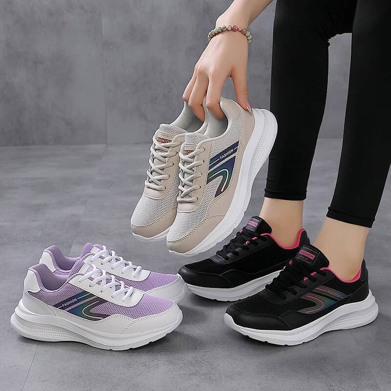 Summer New Women's Flying Weave Mesh breathe freely Sport Casual Lightweight Soft Sole Running Shoes ddmysaturn