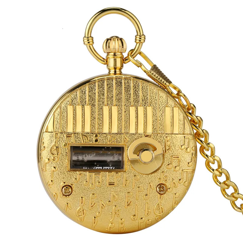 Antique Merry Christmas Musical Watch Men Women Quartz Analog Pocket Watches with Song Music Fob Clock Pendant Chain Xmas Gift 250807