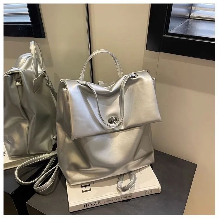 2025 Autumn New Women s Backpack New Wax Leather Women s trend Large Capacity Student Commuter Backpack Travel Backpack Autumn New Designer Backpack