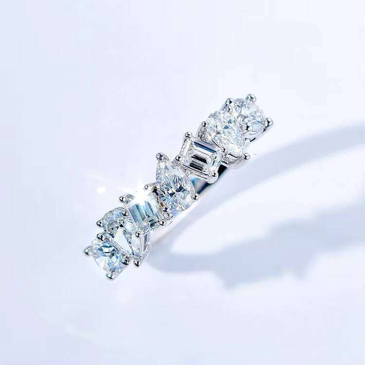 Distinctive Multi-shaped Dia Cut Iced Out VVS Moissanite Gold Jewelry Rings for Men Women Engagement Gift