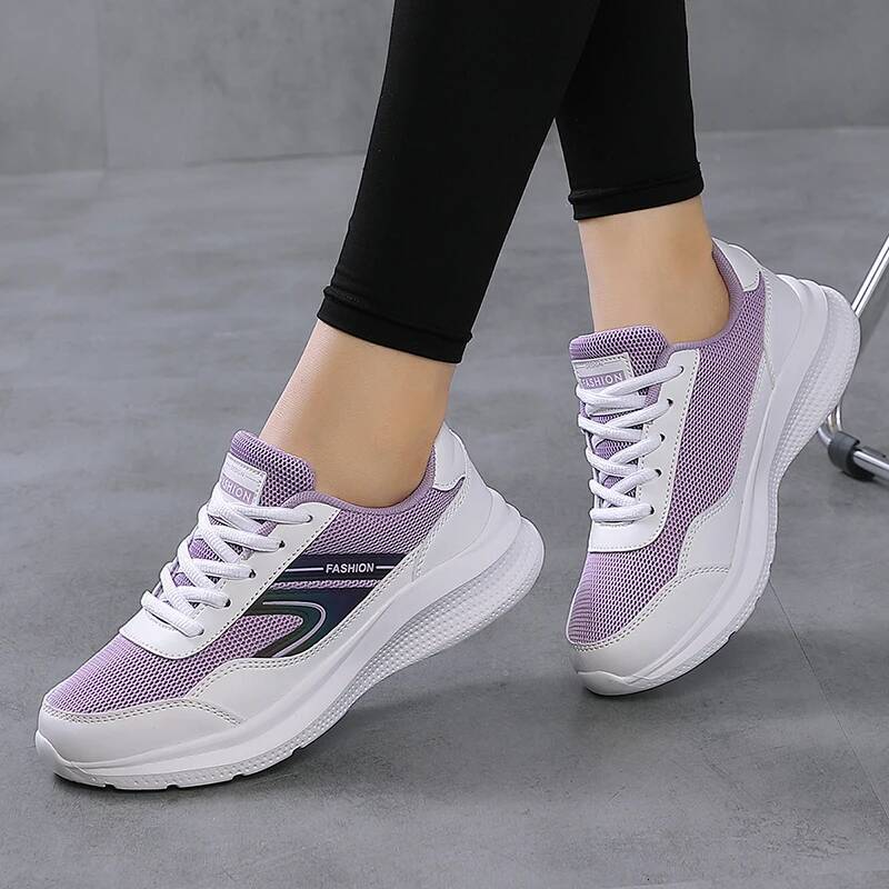 Summer New Women's Flying Weave Mesh breathe freely Sport Casual Lightweight Soft Sole Running Shoes ddmysaturn