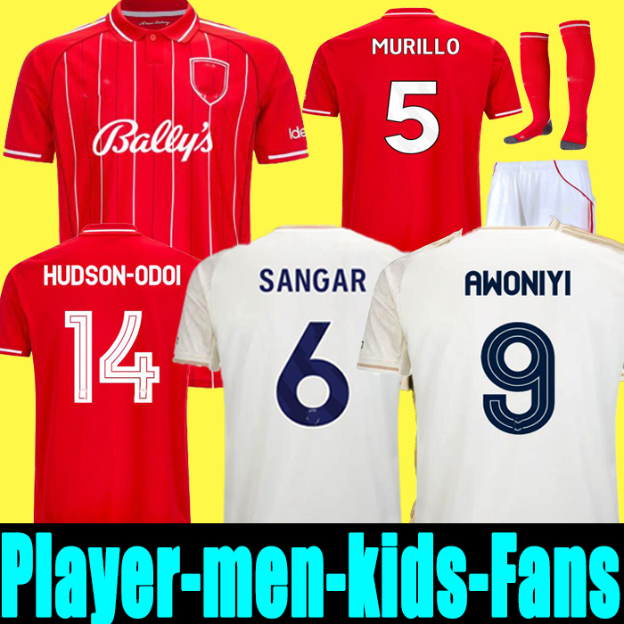 2024 2025 2026 GIBBS WHITE Soccer Jerseys GRABBAN 2024 Men kids Nottinghams Home Kit Forest Awoniyi AMEOBI HUDSON ODOI away 3rd Football Shirts16-4XL
