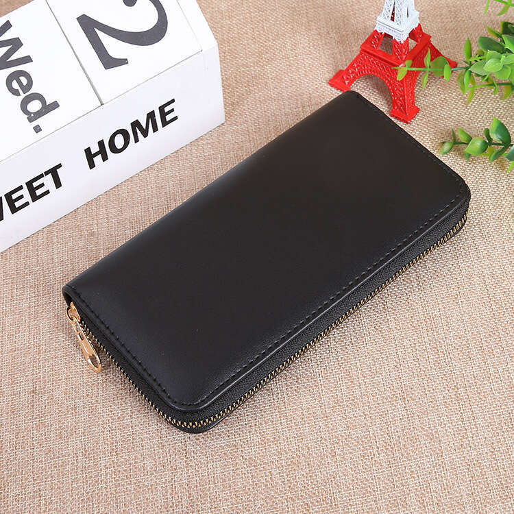 Long Wallet Large Capacity Clutch Double Layer Korean Style Zipper Coin Purse Phone Bag Print