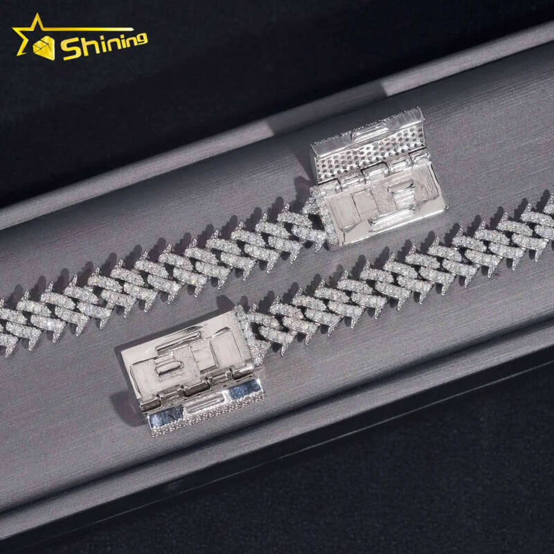 Cheapest 10mm Brambles Link Hip Hop Hot Style Fashion Cuban Bracelet Sterling Sier Moissanite Bracelets Chain