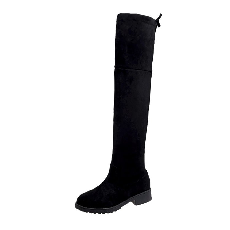 Boots Autumn And Winter New Style Scrub In The Show Thin Knee Female All Kinds Of Rough Heel Martin Boots 2025